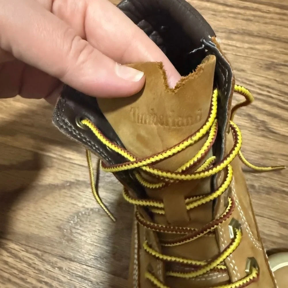 Timberland Mens Tan Leather High Top Lace Up‎ Fashion Sneakers Boots Size 7.5
